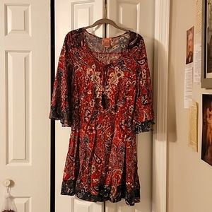 Flying Tomato paisley midi dress